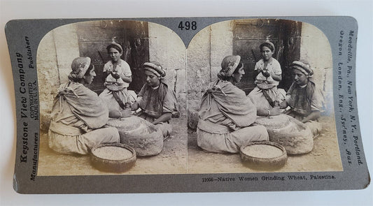 PALESTINE NATIVE WOMEN ANTIQUE STEREO VIEW PHOTO