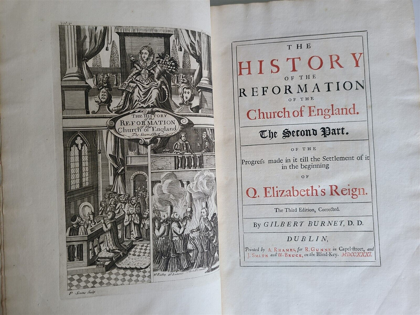 1730 HISTORY of REFORMATION of CHURCH of ENGLAND 3 VOL ILLUSTRATED antique FOLIO