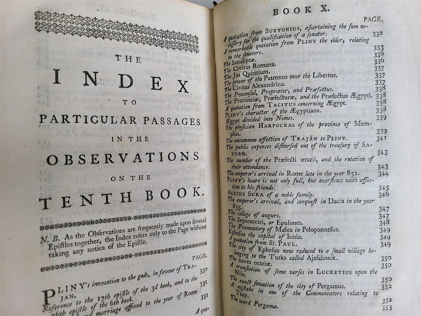 1751 Letters of Pliny the Younger addressed to Charles Lord Boyle 2 vols antique