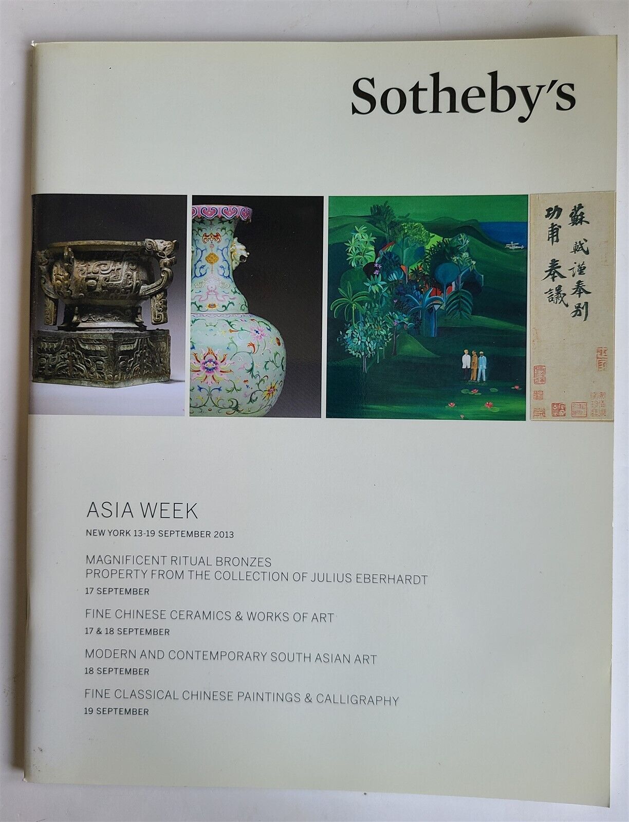 CHINESE ART ASIA WEEK SEPTEMBER 2013 SOTHEBY'S AUCTION CATALOG