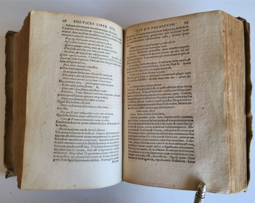 1581 POETRY BASED on ARISTOTLE'S & SENECA EXAMPLES antique vellum 16th century