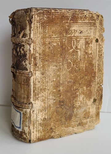 1586 Sermones Dominicales per Totum Annum antique PIGSKIN Jacobus de Voragine