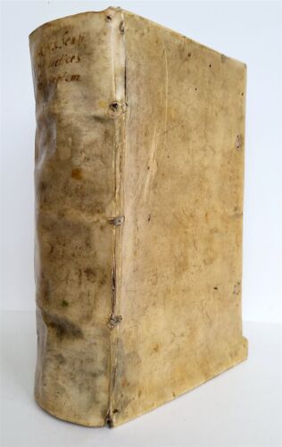 1581 POETRY BASED on ARISTOTLE'S & SENECA EXAMPLES antique vellum 16th century