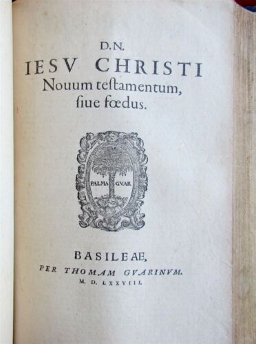 1578 BIBLE ILLUSTRATED by Tobias Stimmer antique BIBLIA LATINA 16th CENTURY