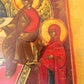 RUSSIAN ICON of OLD TESTAMENT TRINITY 19th CENTURY antique HAND PAINTED