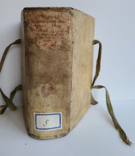 1585 LAW BOOK in LATIN De Testamentis Coniugum Libri Quinque antique VELLUM